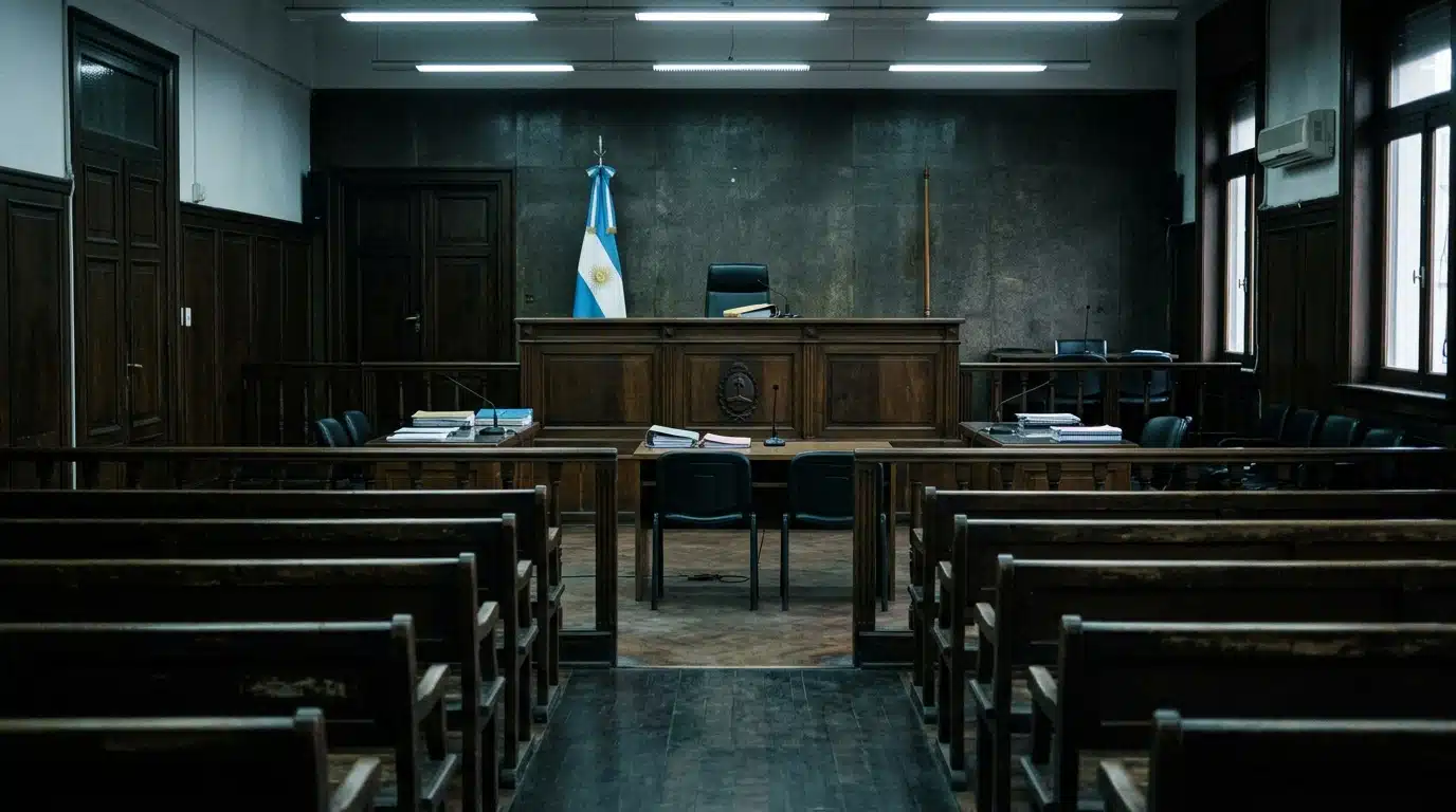 Salle d'audience du tribunal de San Isidro en Argentine