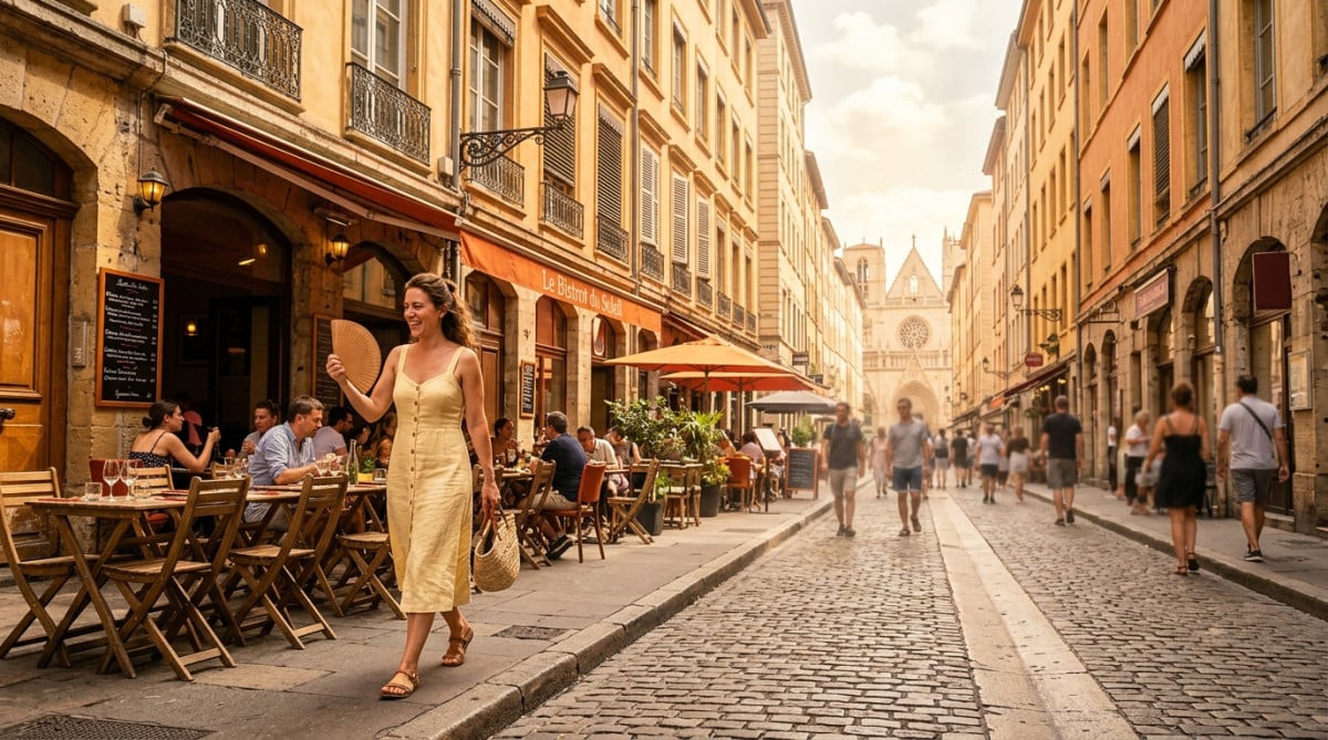 Rue de Lyon sous une chaleur intense en journée