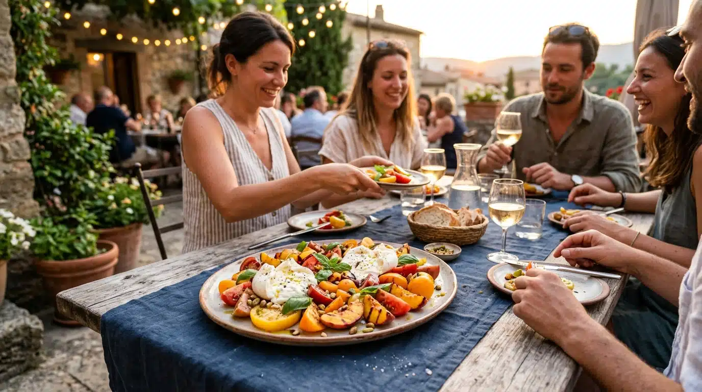 Salade tomates-pêches-burrata : cette astuce italienne devenue le plat star des soirées de canicule