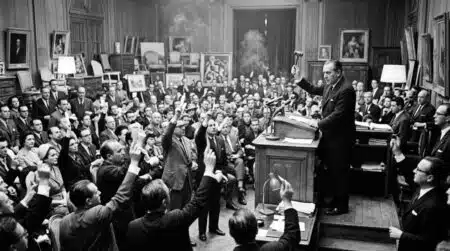 Salle des ventes Drouot dans les années 1960