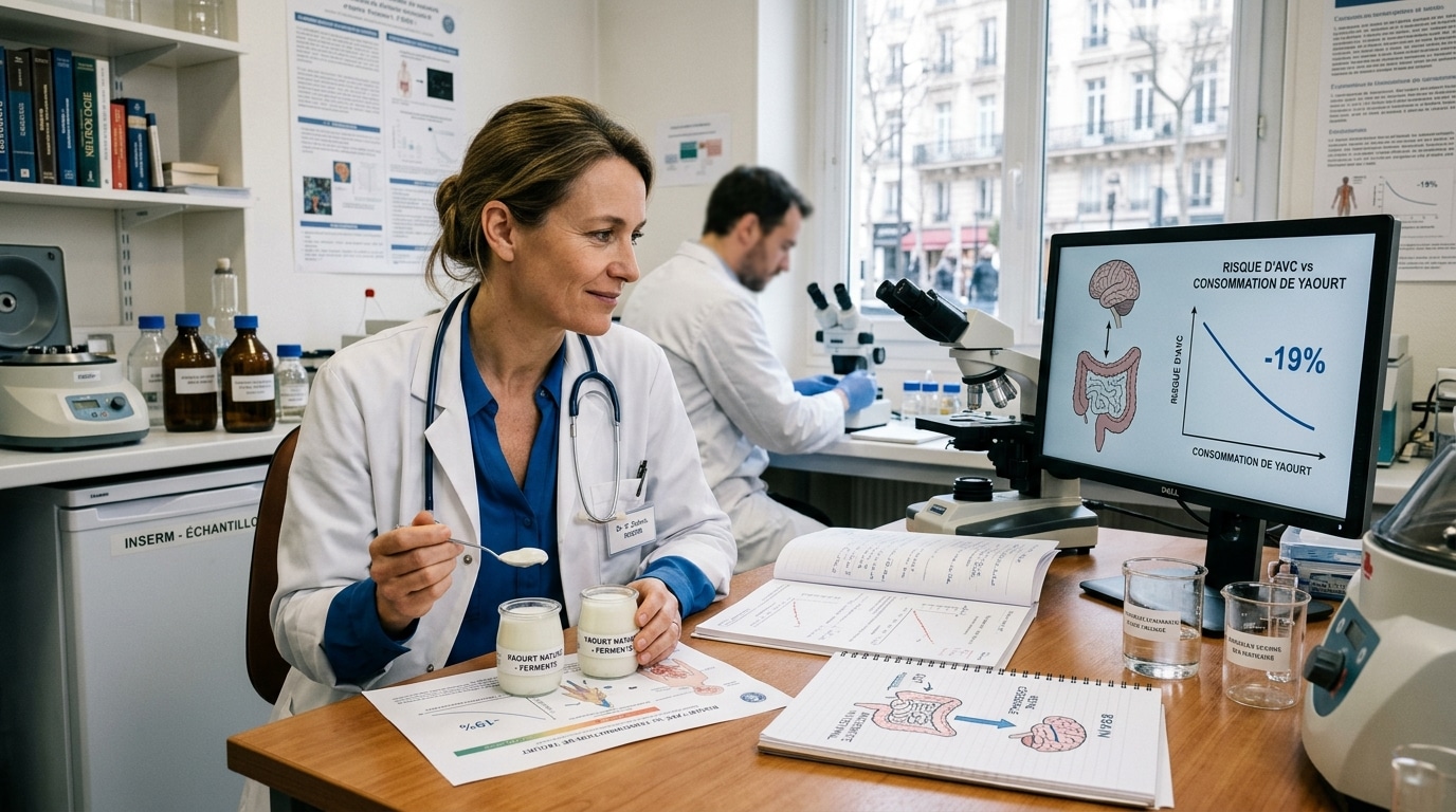 Selon une étude française, 2 yaourts par semaine réduiraient de 19% le risque d'AVC via un organe insoupçonné