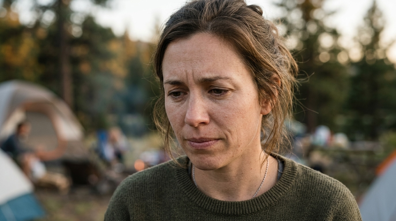 Mère inquiète penchée vers son enfant le soir