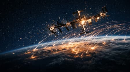 Station spatiale Skylab se désintégrant dans l'atmosphère en 1979