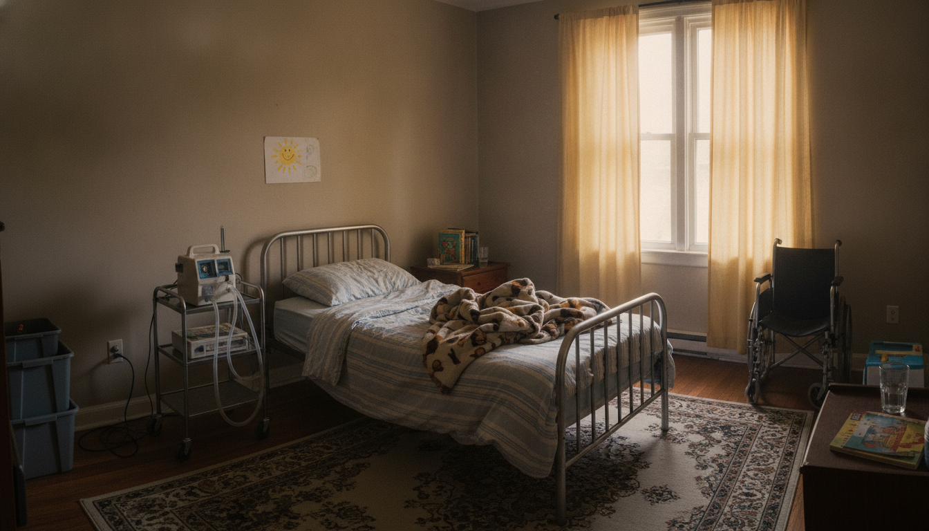 Chambre d'enfant vide dans une maison américaine