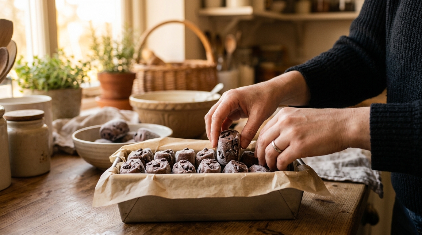 Préparation de la brioche dans un moule à cake