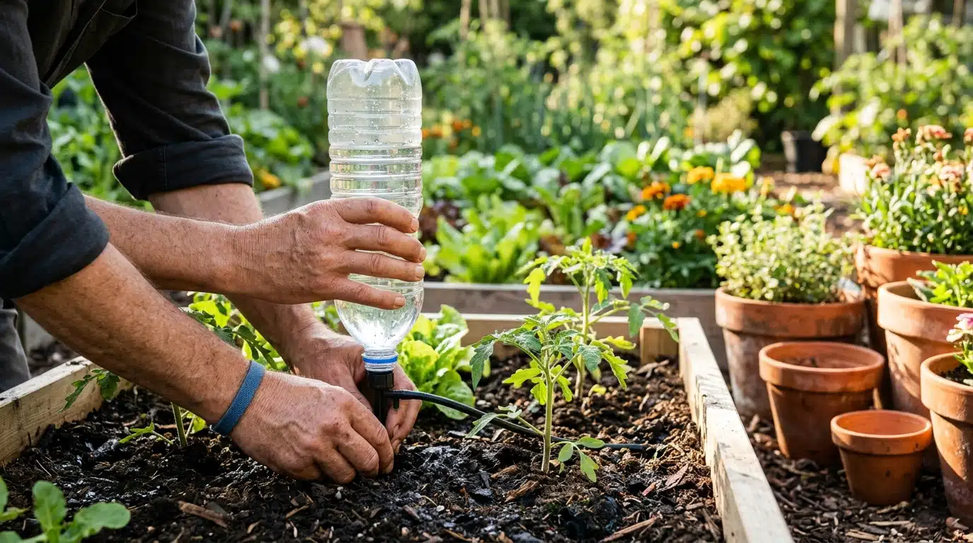 Installation d'un système d'arrosage goutte à goutte maison