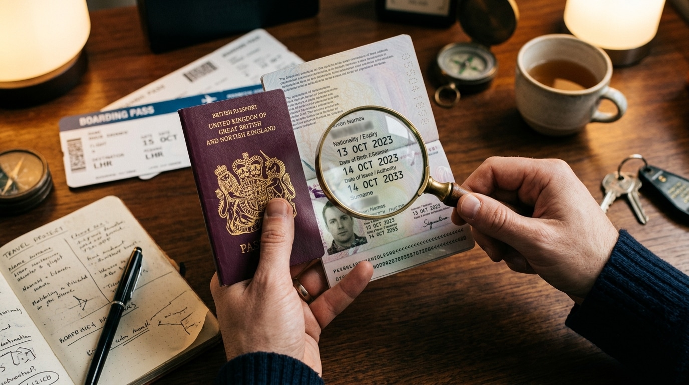 Vérification de la date d'expiration d'un passeport britannique