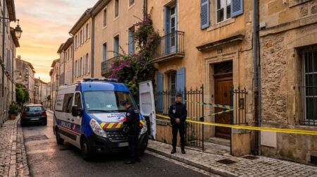 Maison à Orange encerclée par la police lors de l'enquête