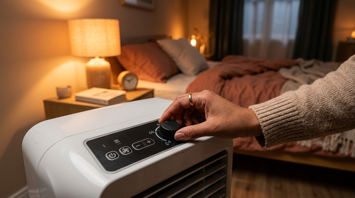 Réglage de l'hygrométrie sur un climatiseur portable