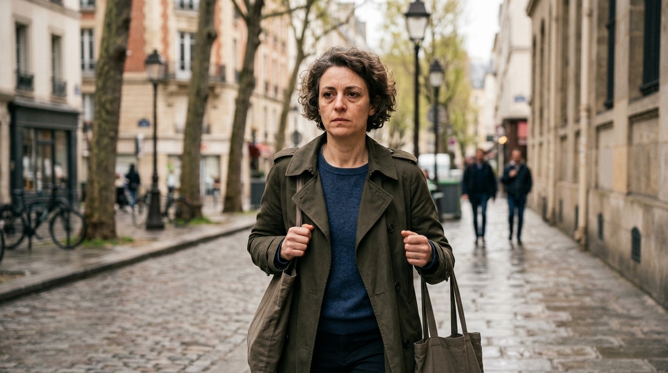 Femme portant des sacs de courses dans la rue