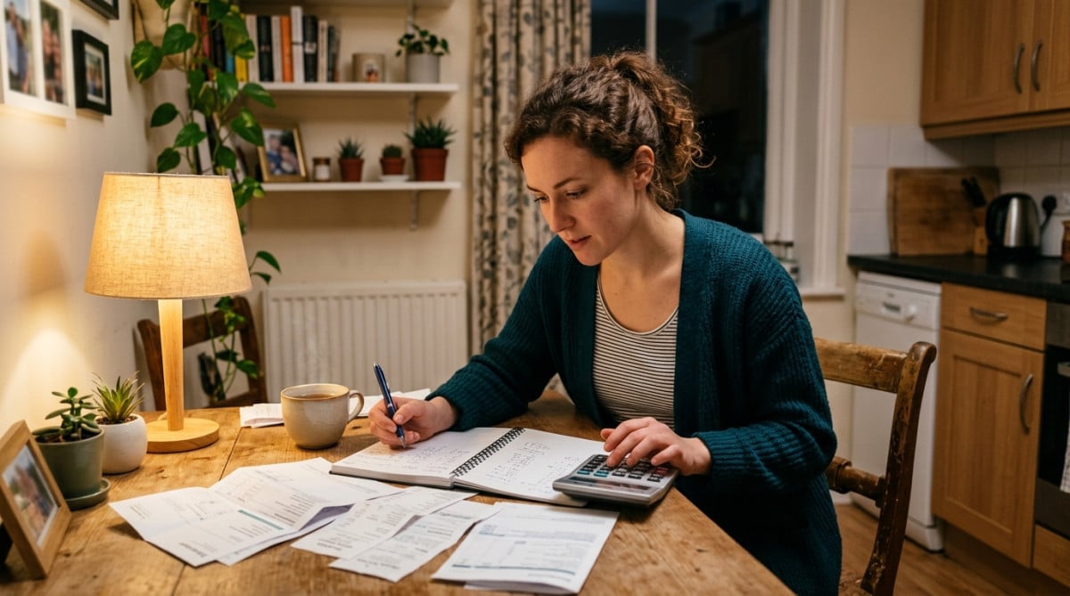 Yasmine calcule son budget mensuel à la maison