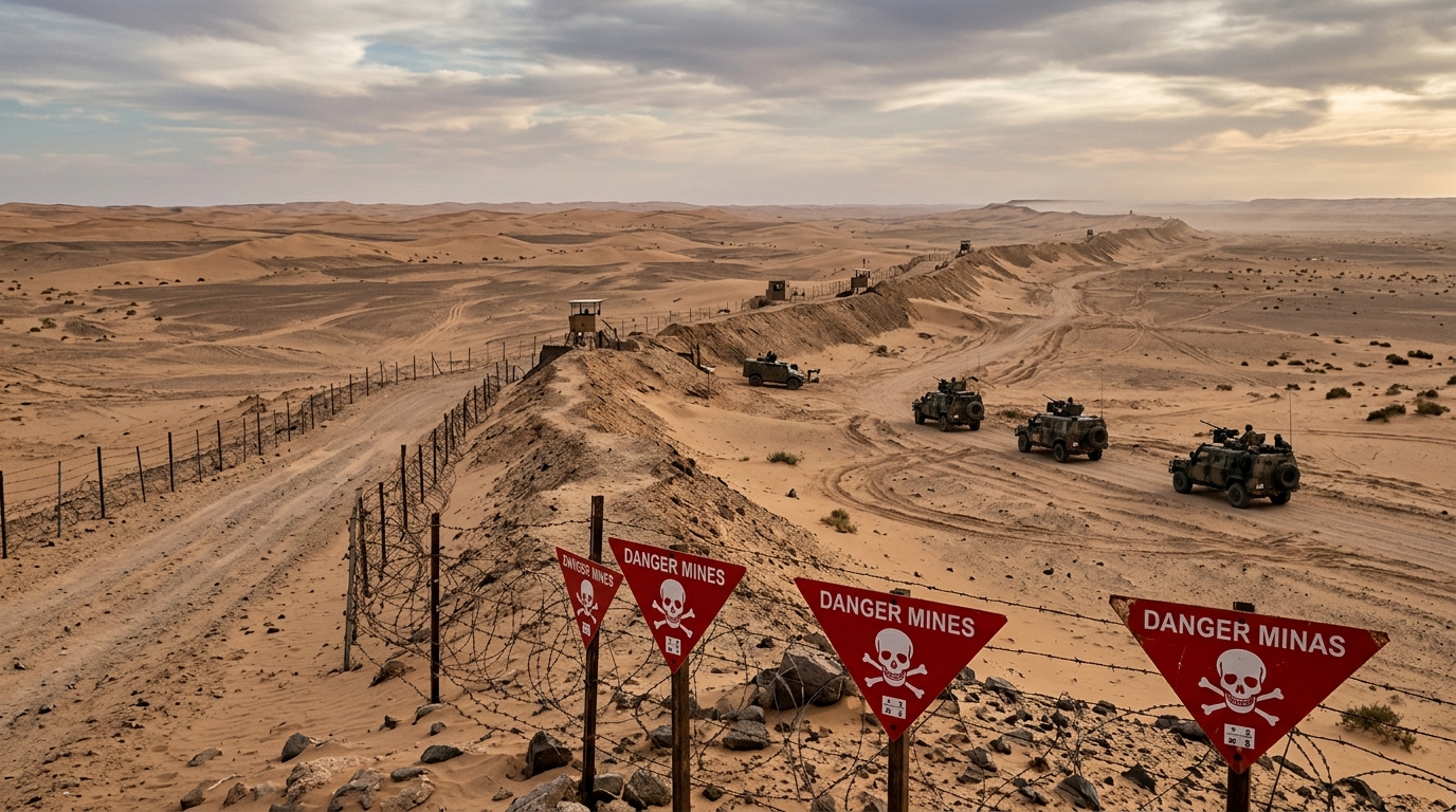 2 700 km de sable et 7 millions de mines : le mur oublié qui coupe le Sahara en deux depuis 1987