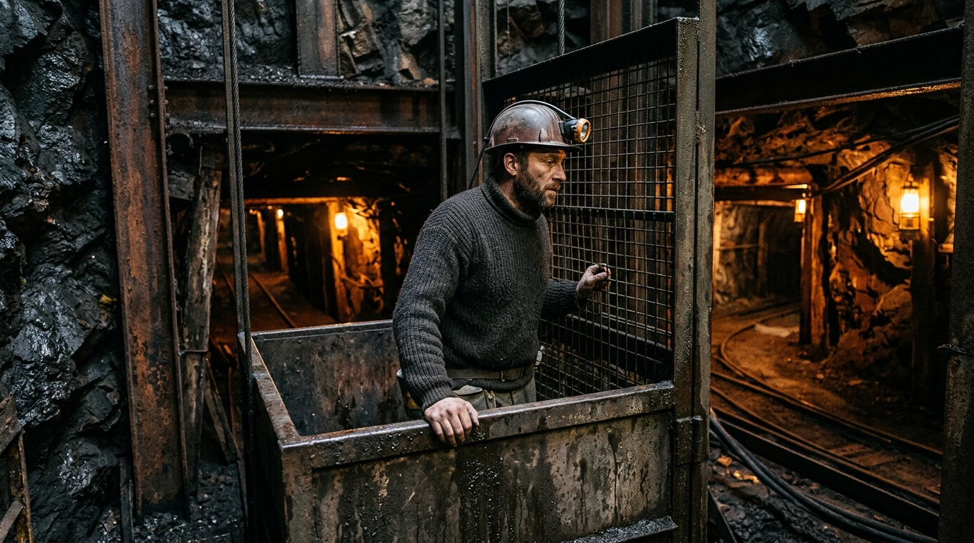 Descente dans les galeries du musée de la Mine à Saint-Étienne