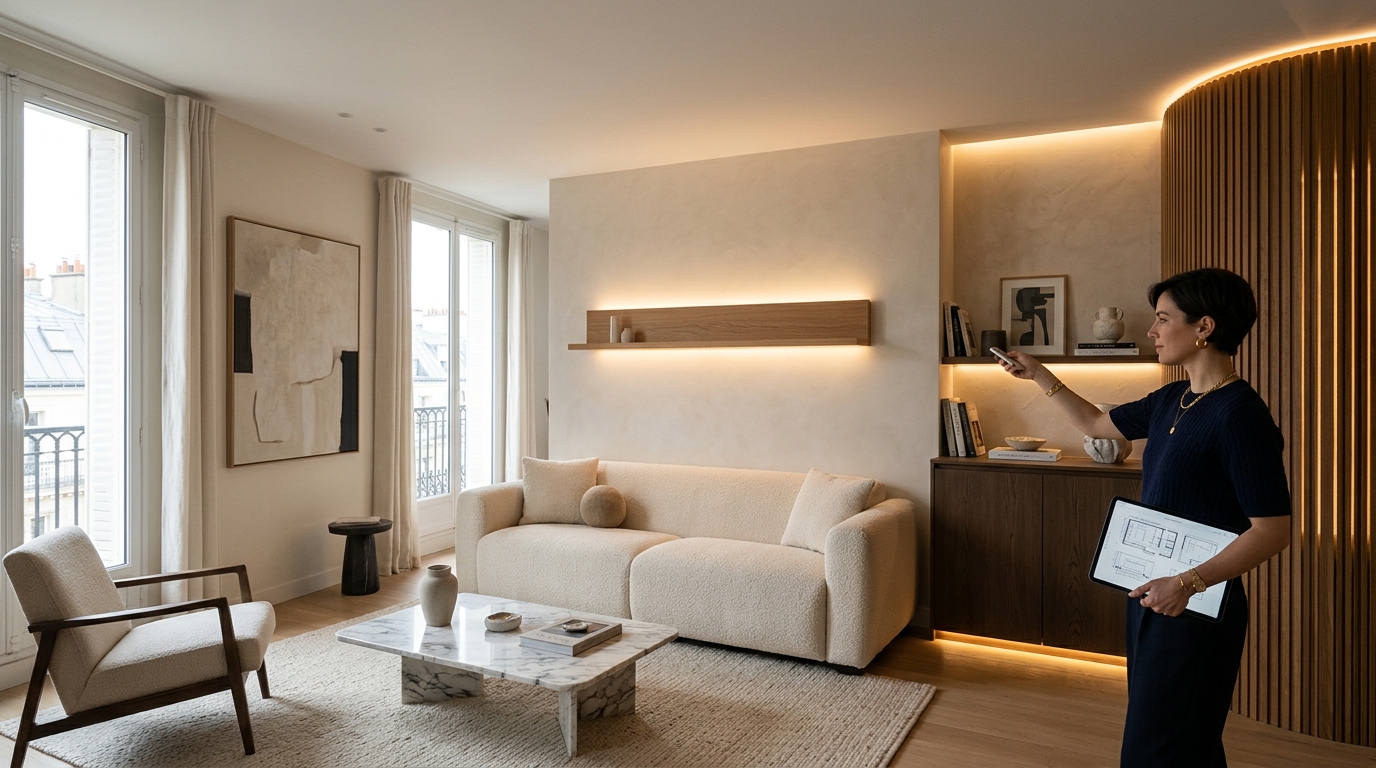 Adieu le ruban LED collé au mur : en 2026, les décorateurs le cachent ailleurs dans le salon