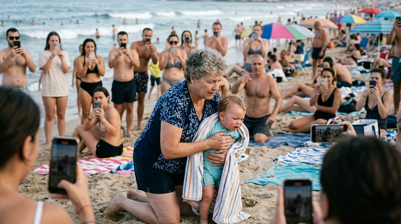 « Al ces gens filmaient » : à 63 ans, elle sauve un bébé qui s'étouffait sur une plage bondée