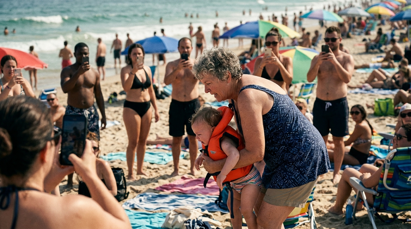 « Al ces gens filmaient » : à 63 ans, elle sauve un bébé qui s'étouffait sur une plage bondée