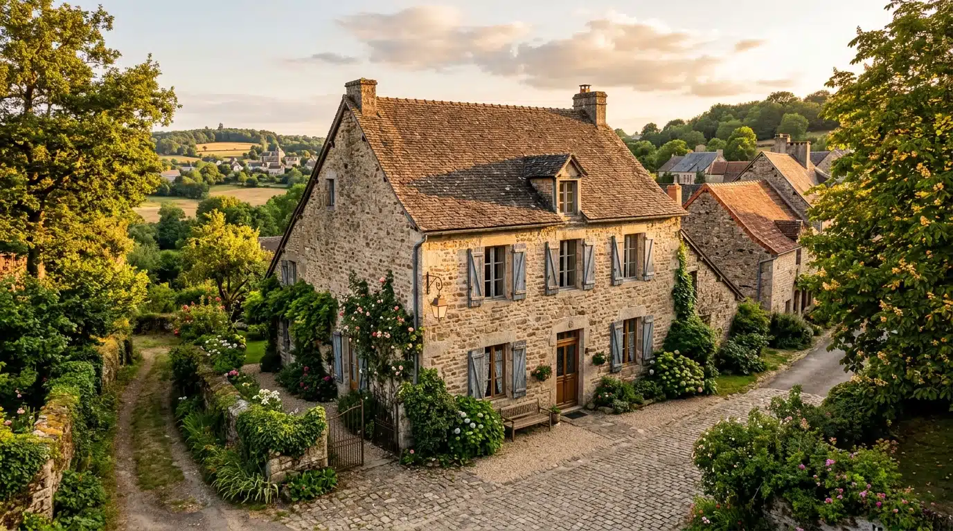 Maison de campagne en pierre dans la Creuse