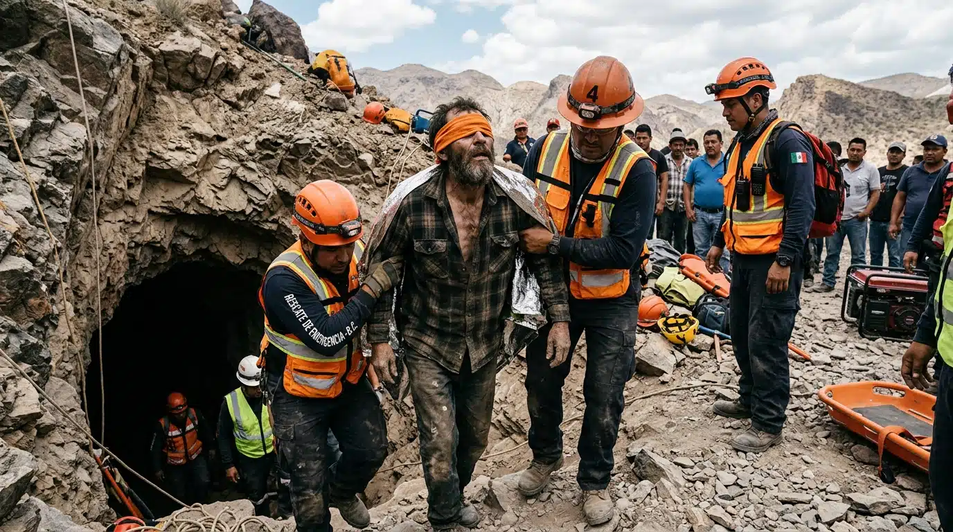 Après 15 jours enfermé sous 100 mètres de roche sans lumière, ce pêcheur mexicain a été retrouvé vivant