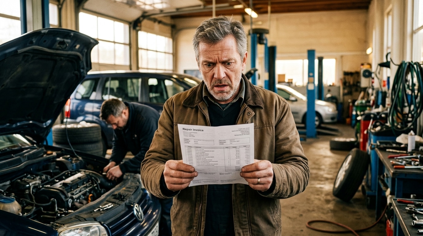 Automobiliste choqué face à sa facture de réparation