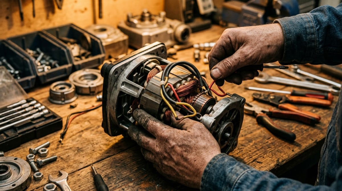 Assemblage d'un moteur puissant de blender haut de gamme