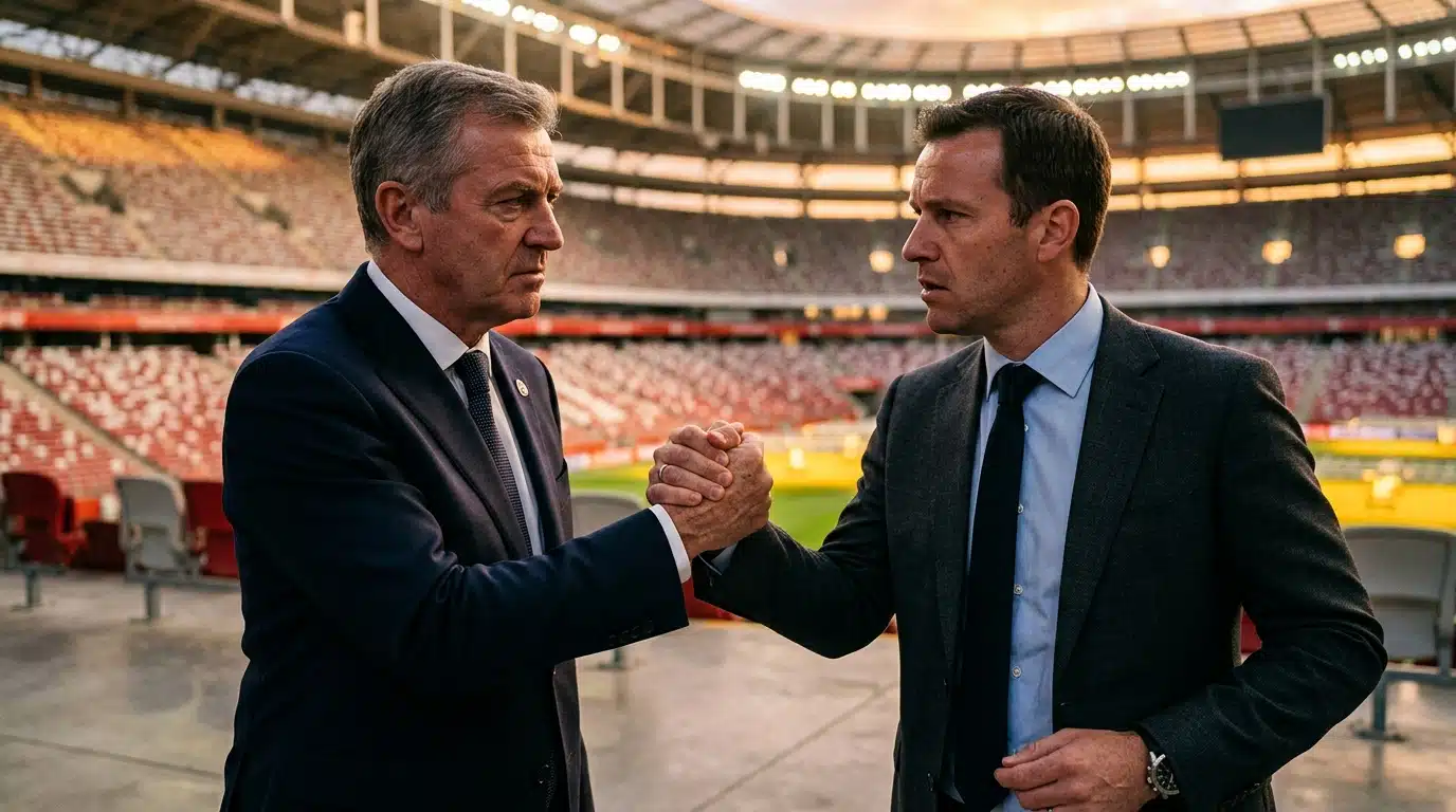 Négociation de transfert entre dirigeants de football