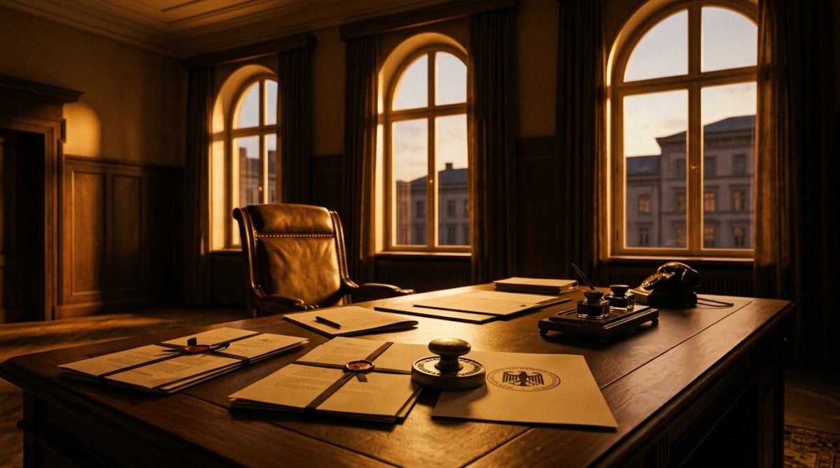 Bureau officiel allemand des années 1930 au crépuscule