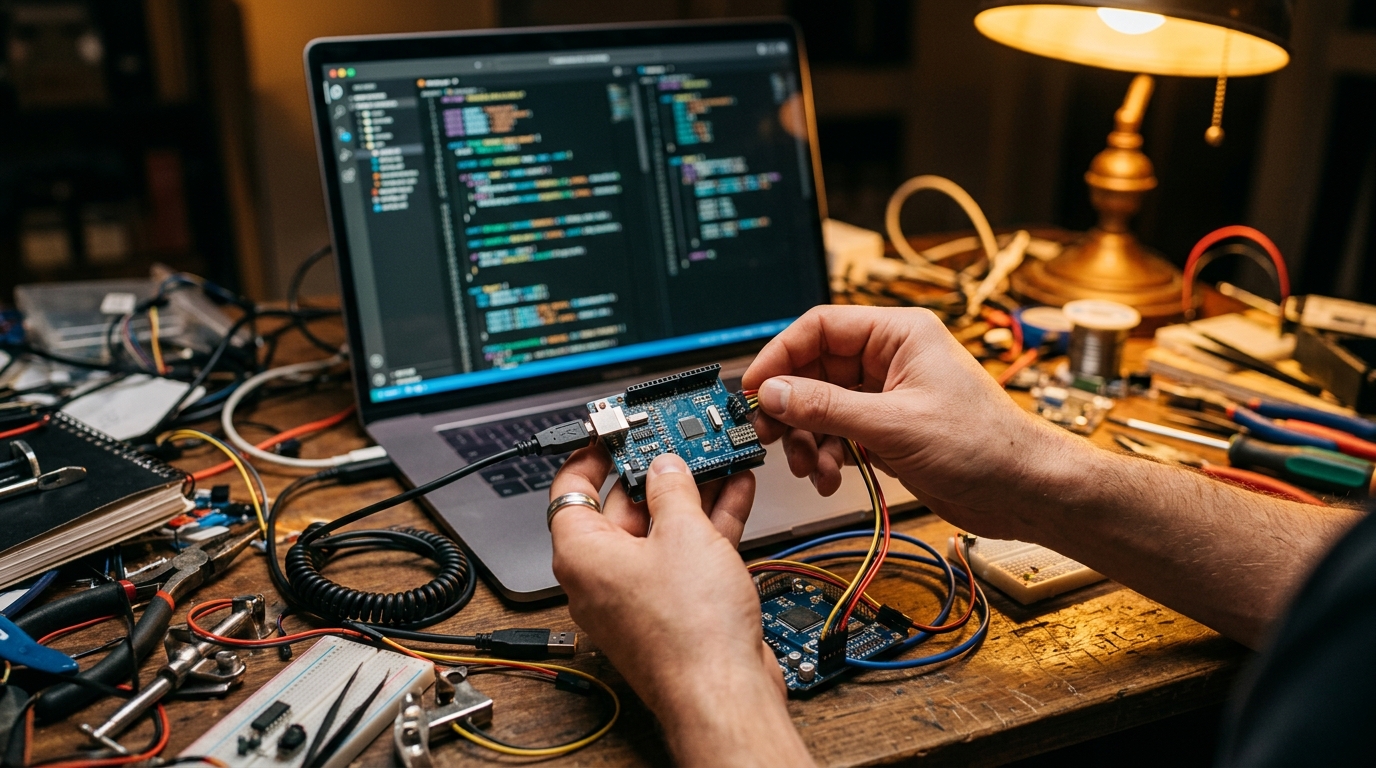 Mains connectant un circuit électronique à un ordinateur portable