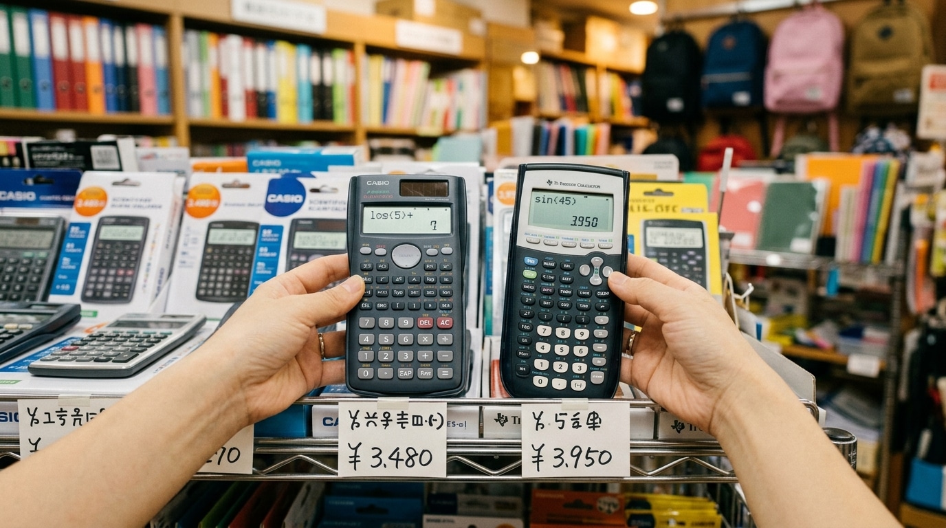 Comparaison de calculatrices scientifiques en magasin