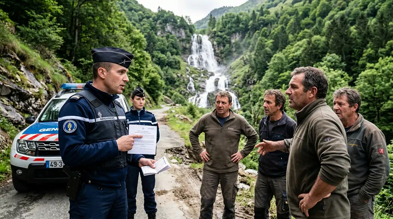 Cascades d'Auzat : face à des habitants pris au piège, la gendarmerie promet des amendes de 135 euros