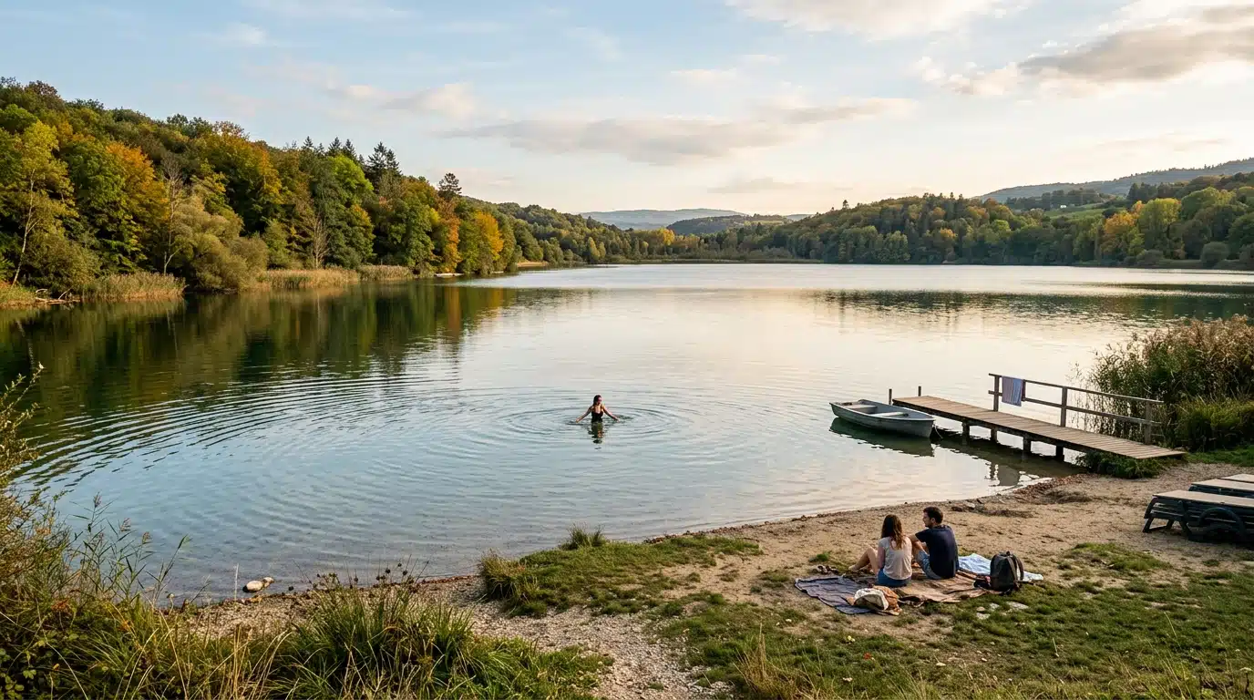 Ce lac à moins de 2h de Paris reste baignable en septembre, presque plus personne n'y va