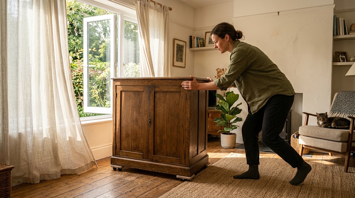 Réorganisation du mobilier pour faire circuler l'air