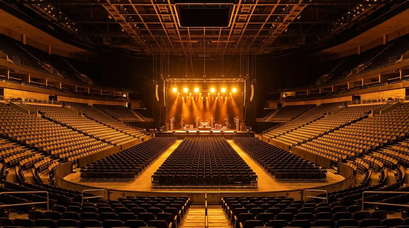 Arena parisienne vide avant le concert de Céline Dion