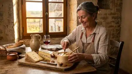 Plateau de fromages régional en Bourgogne-Franche-Comté