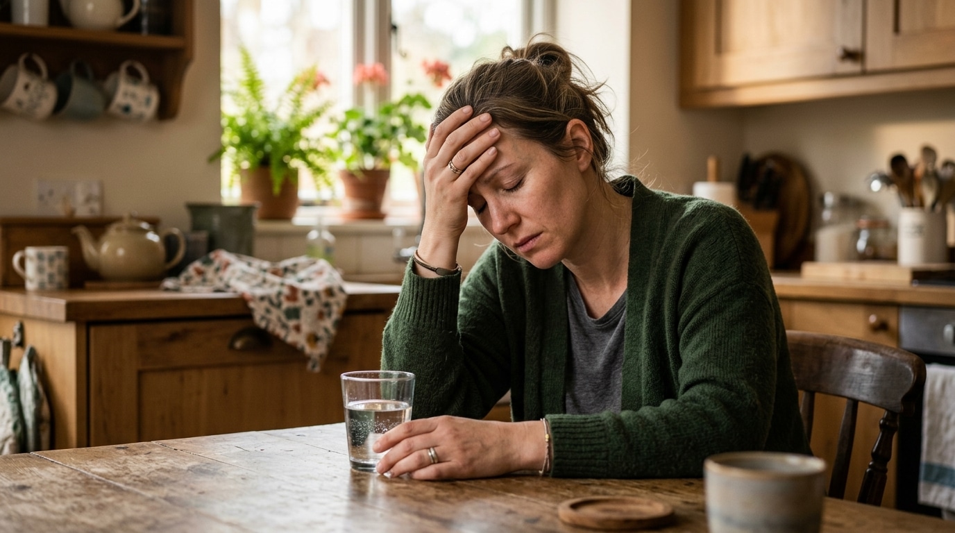 Femme se sentant mal après une possible listériose