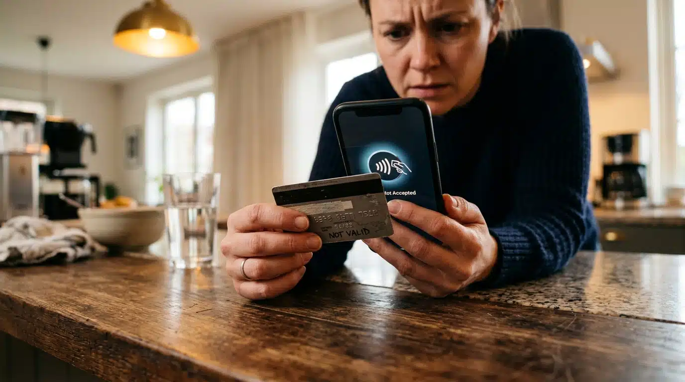 Paiement sans contact avec une carte bancaire expirée