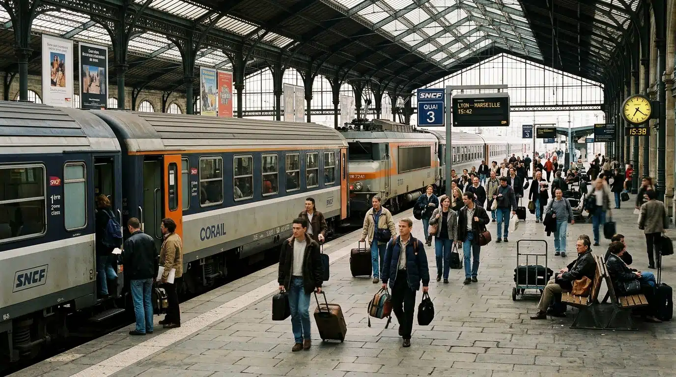 Gare évoquant le voyage vers le casting de Toulouse