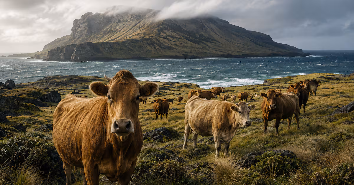 Cinq vaches abandonnées en 1871 sur une île déserte : leur ADN, analysé 130 ans après, choque les scientifiques