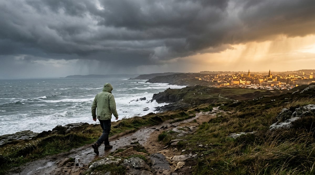 Contraste météo entre la côte bretonne et l'intérieur des terres