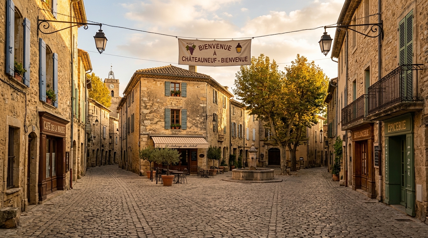 Petite ville française rendant hommage à un animateur
