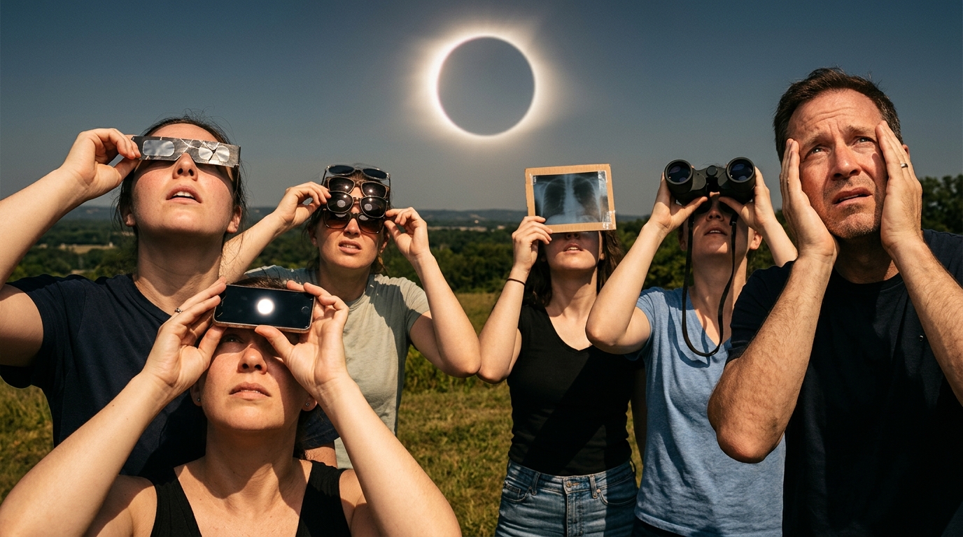 Éclipse solaire du 12 août : les 6 erreurs qui peuvent vous rendre aveugle en une seconde