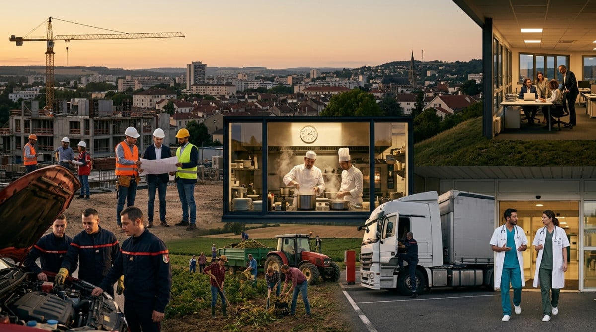Editorial press photograph illustrating: Les 8 métiers où les Français travaillent le plus d'heures