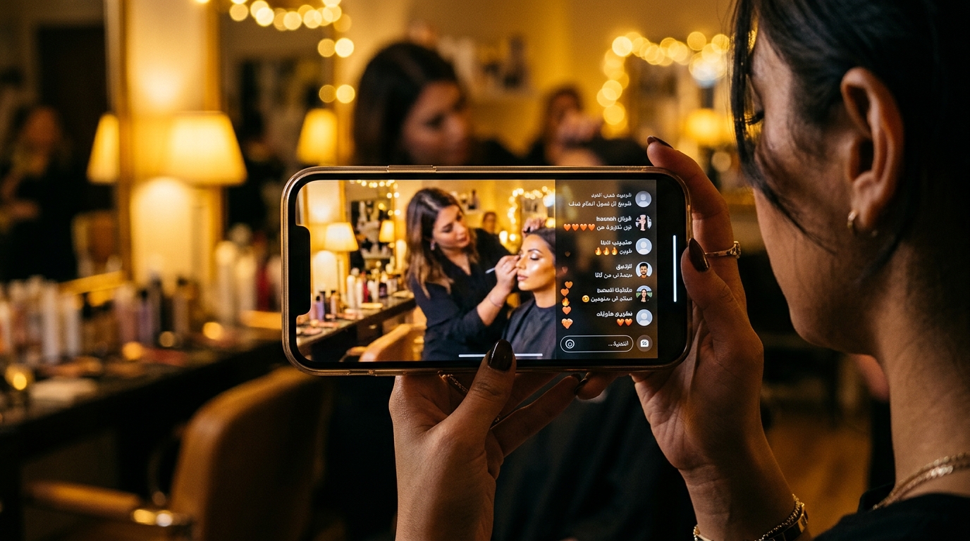 Écran de smartphone montrant un live TikTok en cours de diffusion
