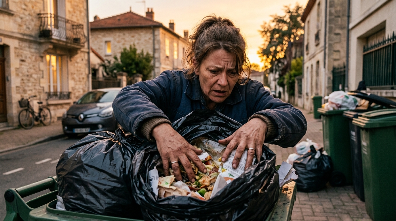 Recherche désespérée dans les poubelles pour retrouver un ticket