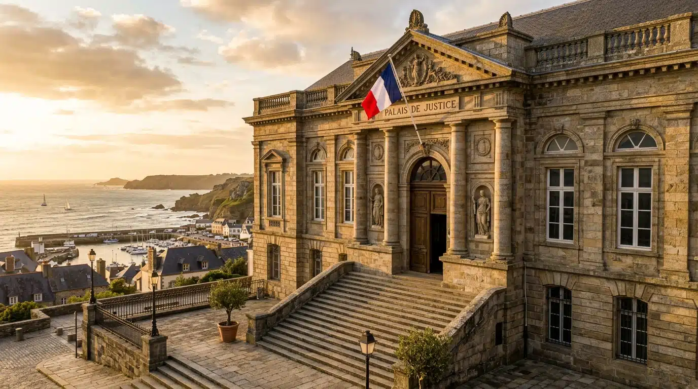 Façade d'un tribunal correctionnel français