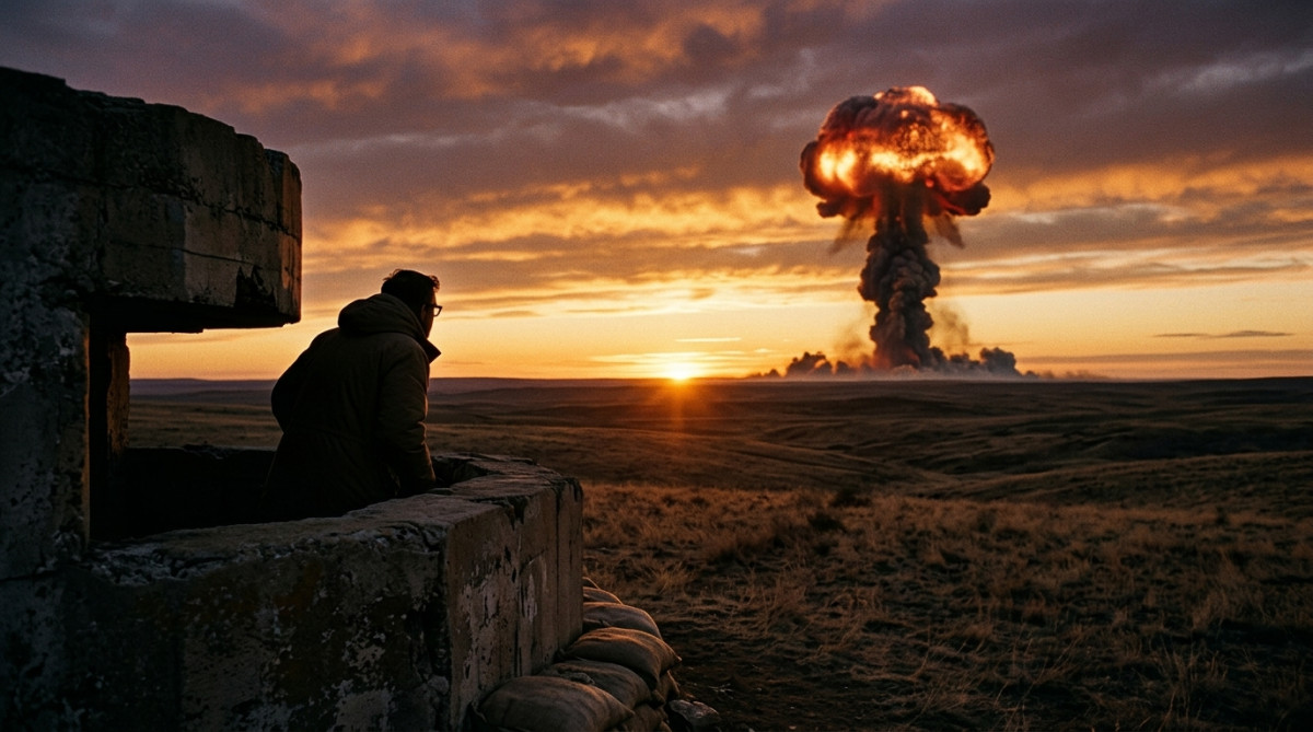 Essai nucléaire soviétique dans la steppe kazakhe