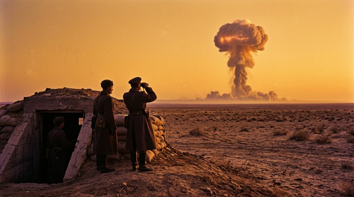 Essai nucléaire soviétique dans le désert du Kazakhstan en 1949