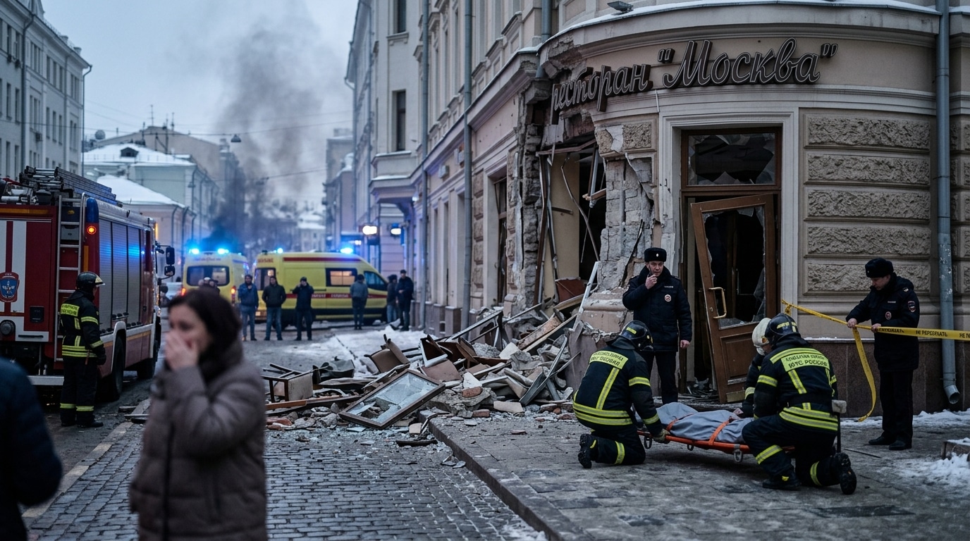 Explosion dans un restaurant huppé de Moscou : trois morts, dont la femme suspectée d'avoir posé la bombe