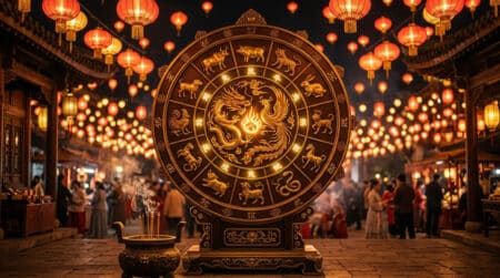 Femme dans une ambiance mystique évoquant l'horoscope chinois du 13 août 2026