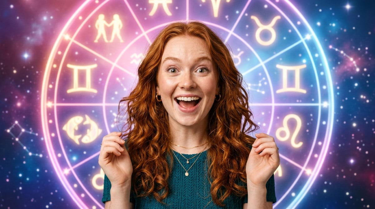 Femme émerveillée sous un ciel étoilé symbolisant l'horoscope du 24 août 2026