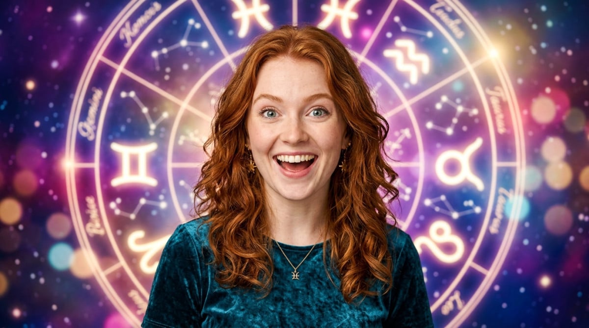 Femme émerveillée sous un ciel étoilé symbolisant l'horoscope de la semaine